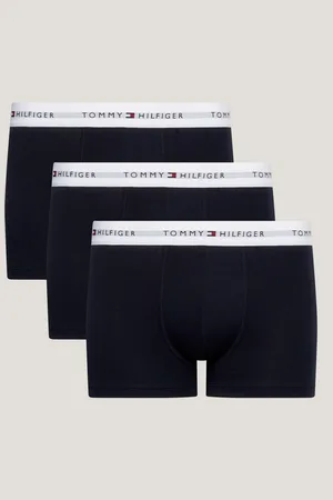 Tommy Hilfiger Mens /White Signature Cotton Essential Trunks 3 Pack