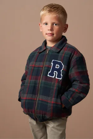 Angel & Rocket Boys Chad Check Collegiate 100% Cotton Jacket