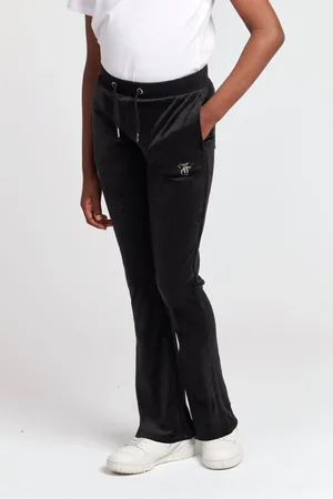 Juicy Couture Black Girls Diamanté Bootcut Joggers 12