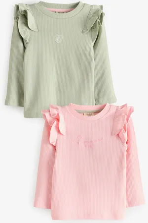 River Island Girls Girls Rib Tops 2 Pack