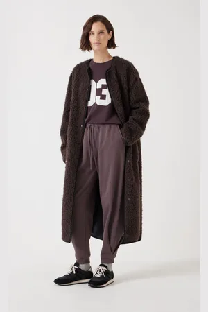 Hush Puppies Brown Longline Faux Fur Coat M-L