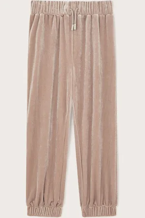 Monsoon Girls Sparkle Velour Joggers