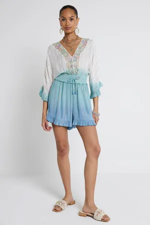 River Island Womens Ombre Embellished Playsuit