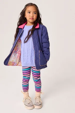 Crew Clothing Company Girls Crew Clothing Contrast Cord Collar Quilted Jacket