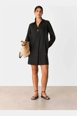Whistles Collared Button Short Dress AU 14