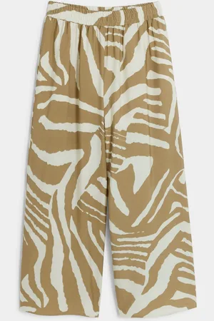 River Island Girls Girls Zebra Wide Leg 100% Cotton Trousers