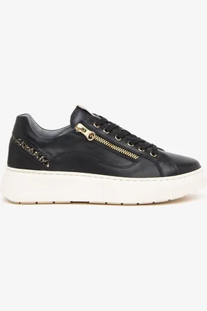 Nero Giardini Black Leather Cupsole Trainers AU 6 (EU 37)