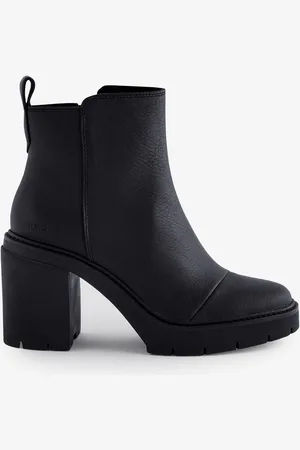 TOMS Rya Black Boots In Black Leather AU 5 (EU 35.5)