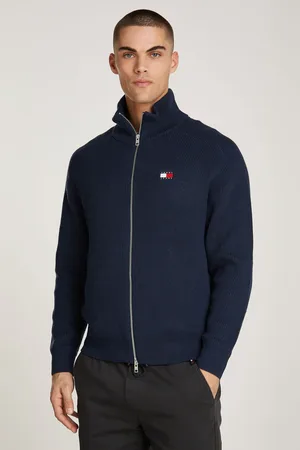 Tommy Hilfiger Mens Relaxed Zip Sweater