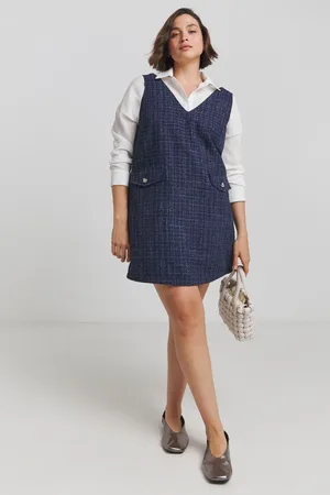 Simply Be Boucle Pinafore Dress AU 14