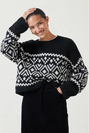 Hush Puppies Womens Kelsey Relaxed Fairisle Knitted Jumper