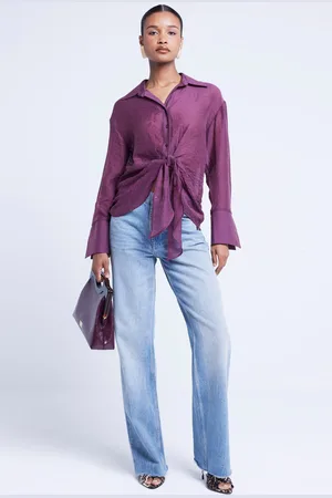 River Island Womens Twist Front Button Up Shirt