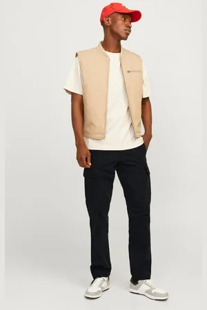 JACK & JONES Black Loose Fit Cargo Trousers 30W x 33L (UK 30 L)