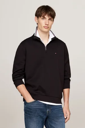 Tommy Hilfiger Mens Essential Intechno Quarter Zip Sweatshirt