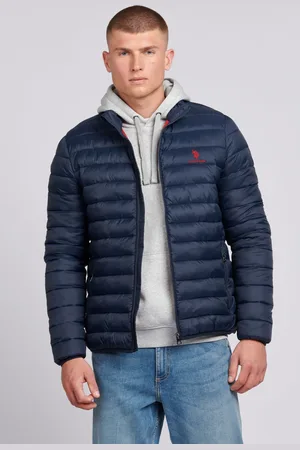U.S. Polo Assn. Mens U. S. Polo Assn. Light Lightweight Mens Bound Quilted Jacket