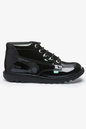 Kickers Boys Youth Hi Patent Leather Shoes