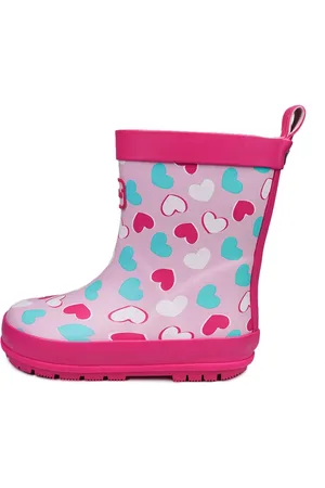 Toezone Girls Love Heart Print Wellies