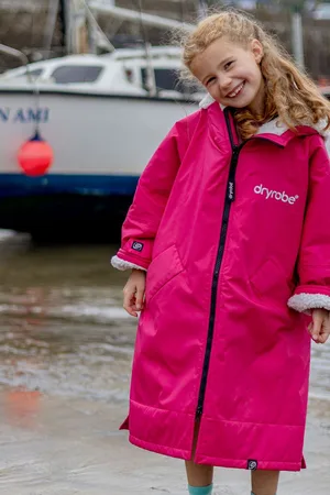 Dryrobe Pink Advance Kids Long Sleeve Changing Robe 10