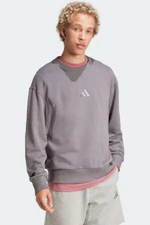 adidas Mens Light ALL SZN French Terry Crew 100% Cotton Sweatshirt