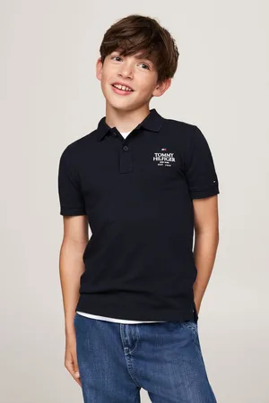 Tommy Hilfiger Boys Regular Fit Logo Short Sleeved 100% Cotton Polo Shirt