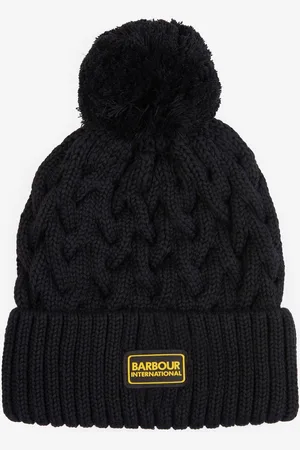 Barbour Mens Drift Cable Knit Pom Beanie