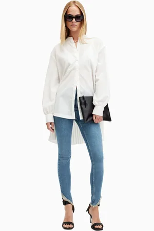 AllSaints Womens AllSaints Dax Asymmetric Hem Jeans