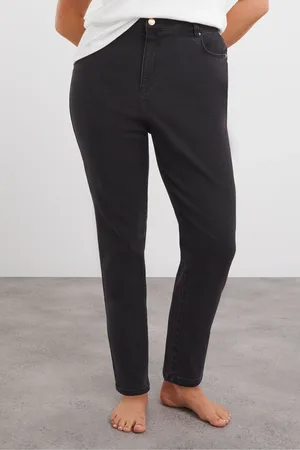 Simply Be Black Slim Mom Jeans AU 18 R