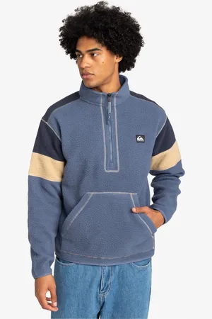 Quiksilver Mens Clean Coast Borg Quarter Zip Fleece Jacket