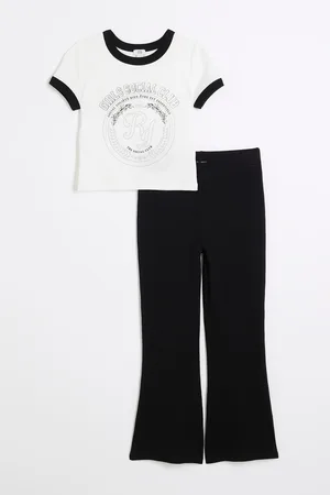 River Island Girls 100% Cotton Top and Leggings Set
