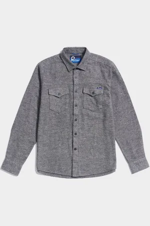Penfield Mens Mens 100% Cotton Brushed Textured Overshirt