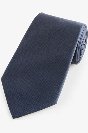 Next Mens Navy Silk Tie