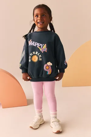 Next Girls Charcoal Sweatshirt and Leggings Set (3mths-7yrs)