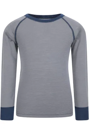Mountain Warehouse Grey Merino II Kids Round Neck Thermal Top 7