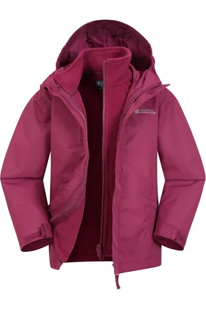 Mountain Warehouse Girls Burgundy Kids Fell 3-In-1 Water Resistant Jacket
