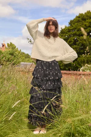 Laura Ashley Womens Cable Knit Jumper