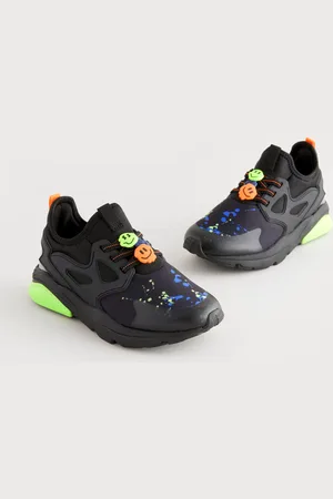 Next Boys Fluro Elastic Lace Trainers