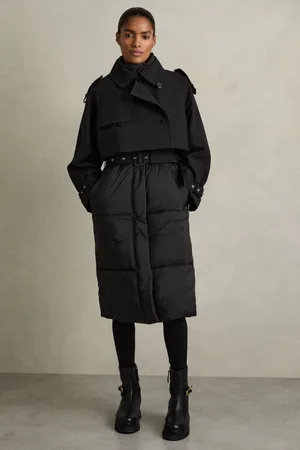 Reiss Womens Emmie Hybrid Puffer Coat
