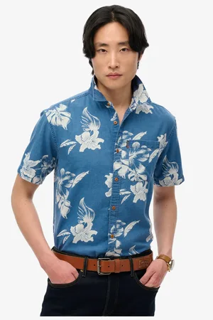 Superdry Vintage Loom Short Sleeve 100% Cotton Shirt L