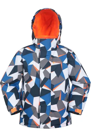 Mountain Warehouse Boys Kids Mogal Printed Fleece Lined Ski Jacket