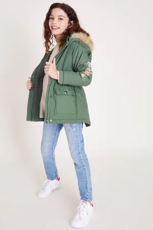 Monsoon Girls Embroidered Butterfly Parka