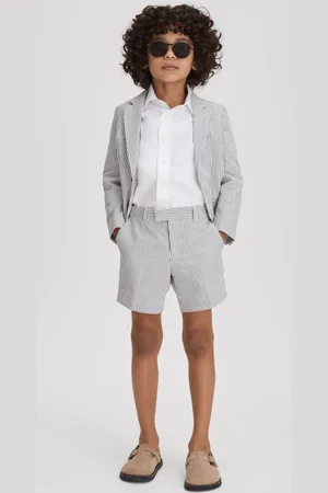 Reiss Boys Soft Barr 3-9 yrs Single Breasted Seersucker Blazer