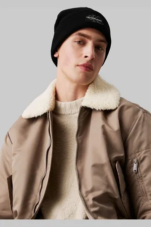 Calvin Klein Mens Logo Patch Beanie