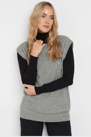 Long Tall Sally Womens Cable Knitted Vest Top