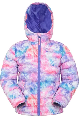 Mountain Warehouse Girls Light Kids Seasons Printed Water Resistant Padded Jacket