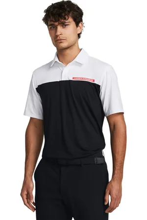 Under Armour Mens /White Golf T2G Color Block Polo Shirt