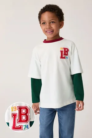 Little Bird Boys Burgundy/Green 100% Cotton T-Shirt
