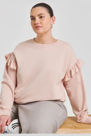Simply Be Pink Frill Detail Sweatshirt AU 16