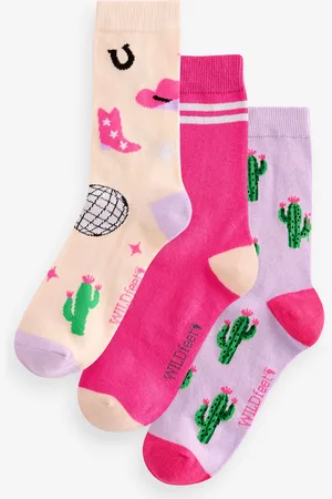 Wild Feet Womens Highland Cow Socks 3 Pack