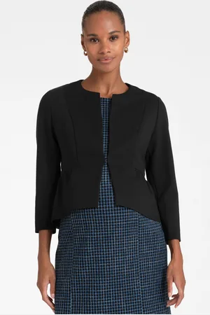 Séraphine Womens Maternity Cropped Peplum Ponte Roma Jacket