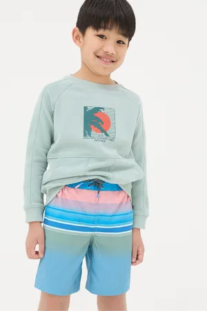 Fat Face Boys FatFace Pattern Swim Shorts